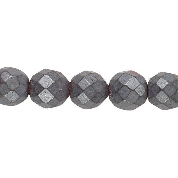 Hemalyke™ 1pkg1, matte faceted round bead 15.5-16 inch 10mm image number 0