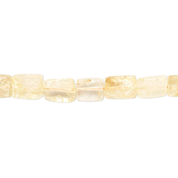 Citrine 1pkg1, hand-cut flat rectangle bead 13 inch 5x3mm-10x6mm image number 0