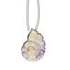 Ametrine 1pkg1, hand-cut top-drilled carved 2-sided nautilus bead natural 20x15mm image number 0
