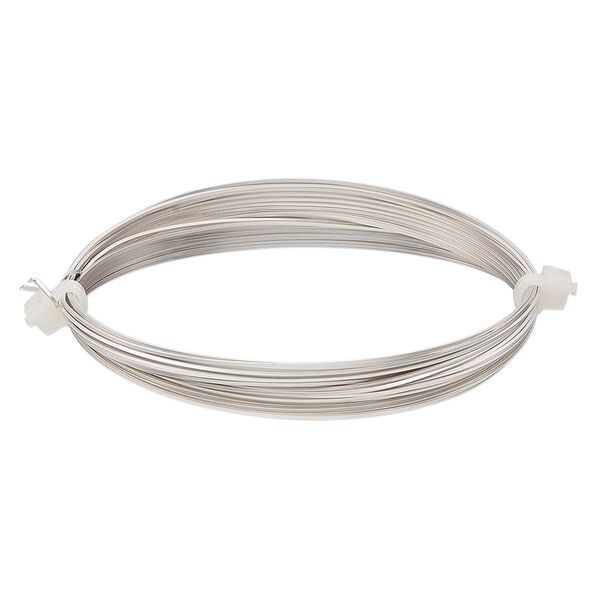 Wire, Beadalon®, silver-plated copper, half-hard, square, 24 gauge. Sold per 4-meter section. image number 0