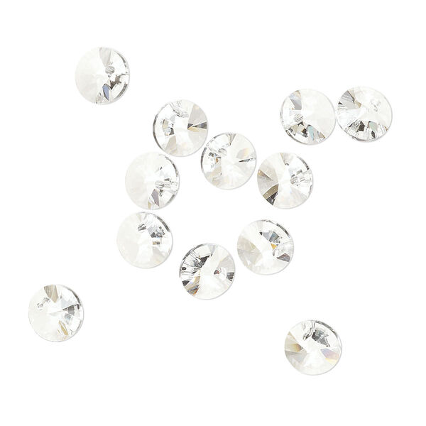 Drop 12pk crystal, Crystal Passions® 6mm pendant mini disk 6428 image number 1