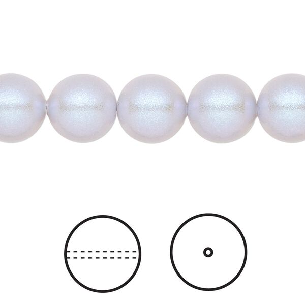 Pearl 100pk iridescent dreamy blue, Swarovski® 10mm round 5810 image number 0