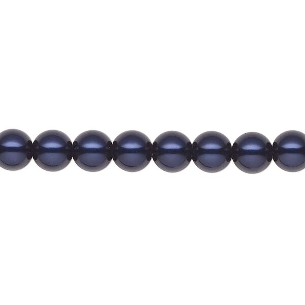 Pearl 200pk dark blue, Preciosa Czech crystal 6mm round image number 0
