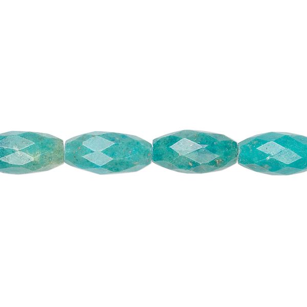 Turquoise 1pkg1, faceted oval bead 15.5-16 inch 12x6mm image number 0