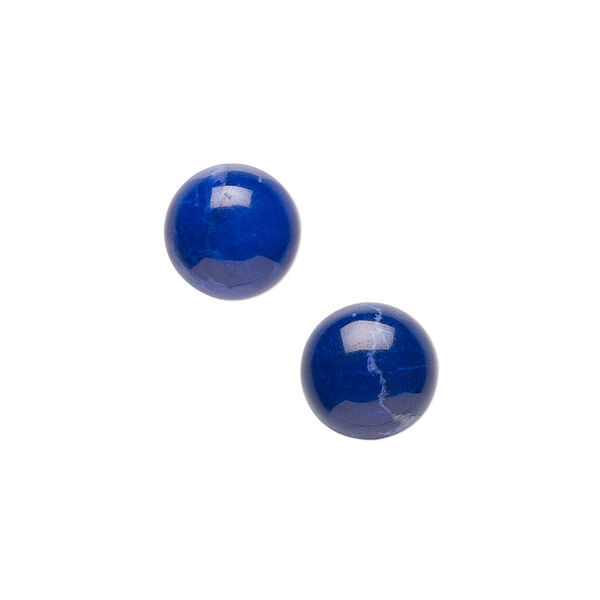 Howlite 1pkg10, calibrated round cab 10mm image number 0