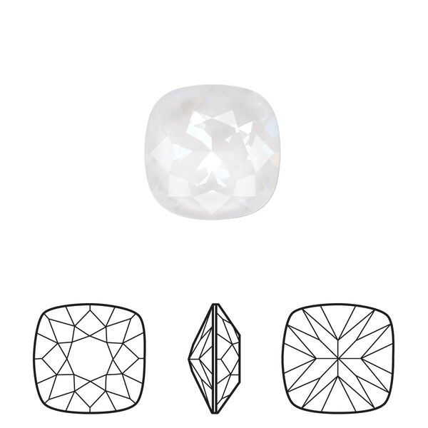 Fancy stone 72pk crystal electric white ignite LacquerPRO, Swarovski® 12mm cushion 4470 image number 0