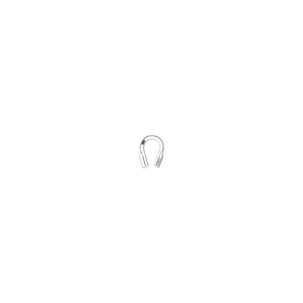 Wire protector, Accu-Guard™, sterling silver, 4mm tube, 0.5mm inside diameter. Sold per pkg of 20. image number 0