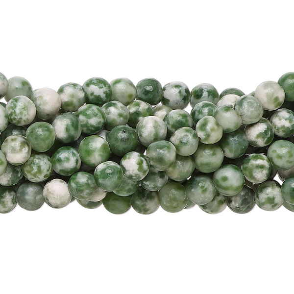 Tree agate 1pkg10, round bead natural 15.5-16 inch 4mm image number 0