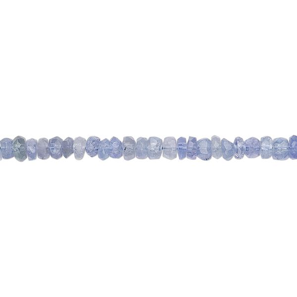 Tanzanite 1pkg1, hand-cut faceted rondelle bead 15.5-16 inch 3x1mm-4x2mm image number 0