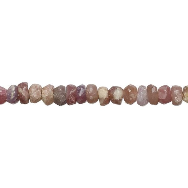 Pink tourmaline 1pkg1, hand-cut faceted rondelle bead natural 14 inch 4x2mm-5x3mm image number 0