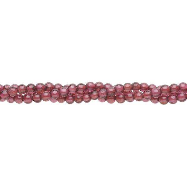 Garnet 1pkg1, hand-cut round bead 15.5-16 inch 2mm image number 0