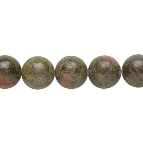 Unakite 1pkg1, round bead natural 15.5-16 inch 10-11mm image number 0