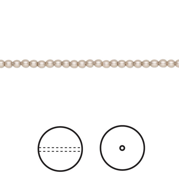 Pearl 1000pk platinum, Swarovski® 2mm round 5810 image number 0