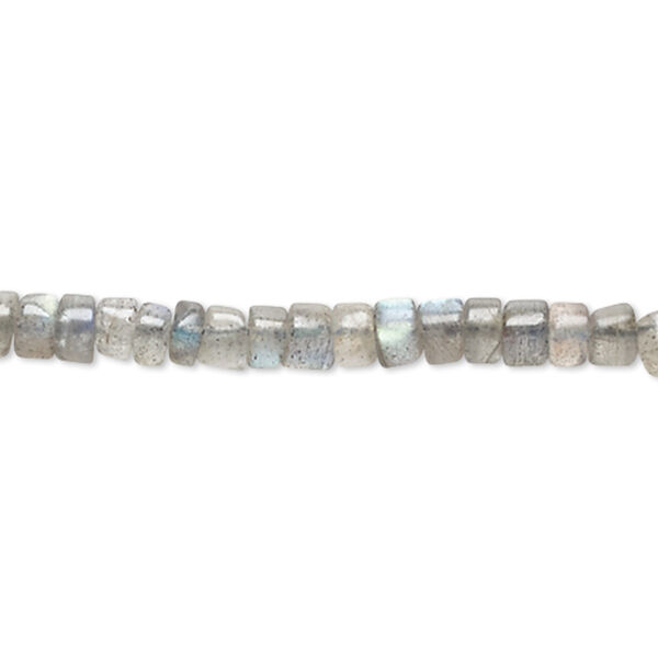 Labradorite 1pkg1, hand-cut heishi bead natural 13 inch 4x1mm-6x5mm image number 0