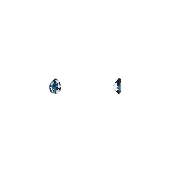 Blue sapphire 1pkg1, hand-cut faceted pear gem 4x3mm image number 0