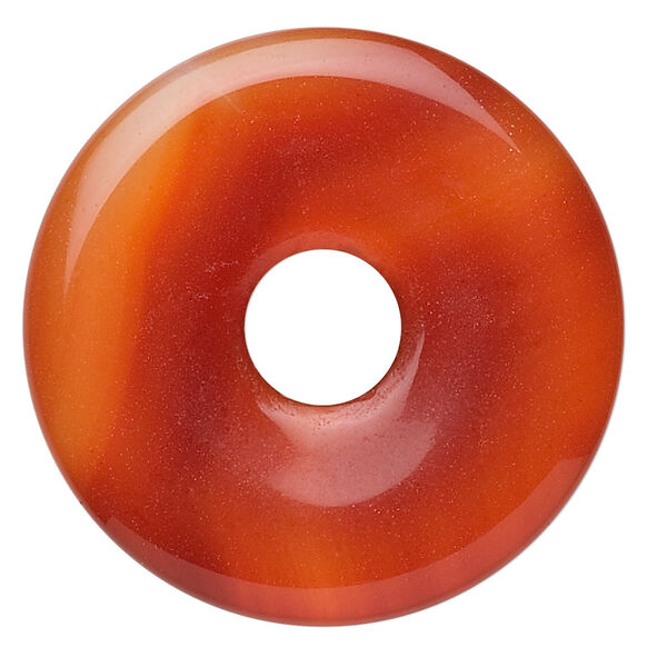 Red agate 1pkg1, donut focal 40mm image number 0
