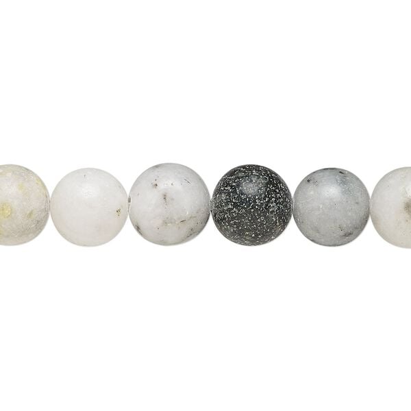 Mountain "jade" 1pkg1, round bead natural 15 inch 6-9mm image number 0