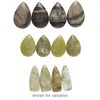 Onyx marble / multi-gemstone / glass 3pkg3-5, mixed shape drop mix 16x12mm-40x25mm image number 1