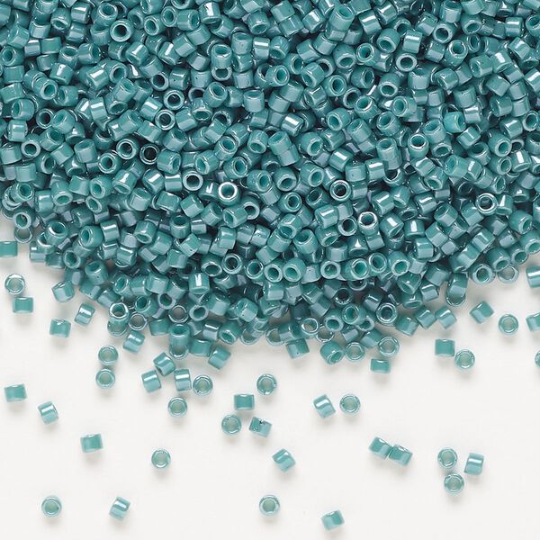 Seed bead, Delica®, glass, pkg/250g, #11 round, opaque glazed luster mallard (DB-0264-1). image number 0