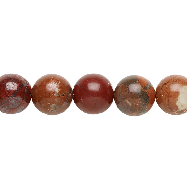 Red flake jasper 1pkg1, round bead natural 15.5-16 inch 10mm image number 0