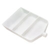 Funnel tray, plastic, white, pk/1, 8-1/5 x 6 x 1 inch rectangle with 11mm funnel tube and pop-off cap. image number 1