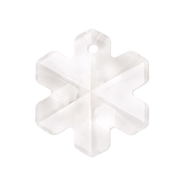 Focal 1pk transparent crystal, Celestial Crystal® 30x27mm snowflake image number 0