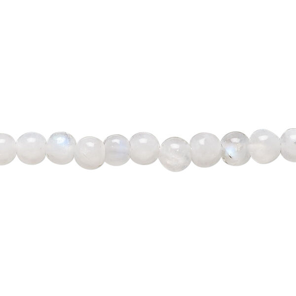 Rainbow moonstone 1pkg1, hand-cut round bead natural C grade, 15.5-16 inch 5mm image number 0
