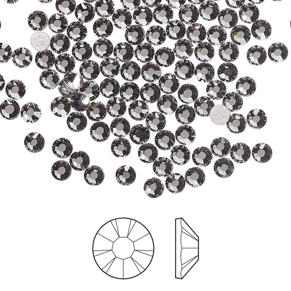 Flat back 1pkg1440, lilac ash foil back Preciosa MAXIMA Czech crystal hotfix rhinestone, 3-3.2mm chaton rose round SS12 image number 0