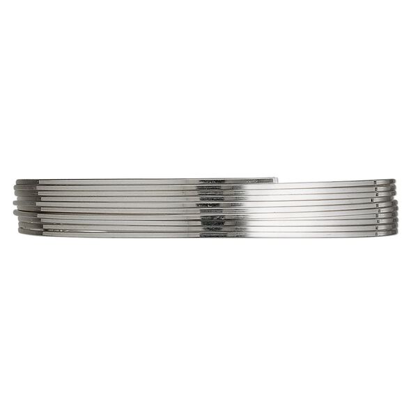 Wire, Beadalon®, stainless steel, 3/4 hard, square, 22 gauge. Sold per pkg of 6.5 meters. image number 0
