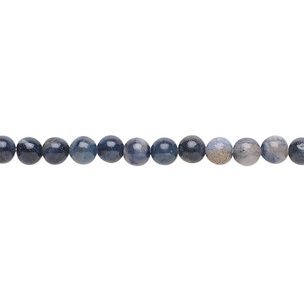 Flower dumortierite 1pkg1, round bead natural B grade, 15.5-16 inch 4mm image number 0