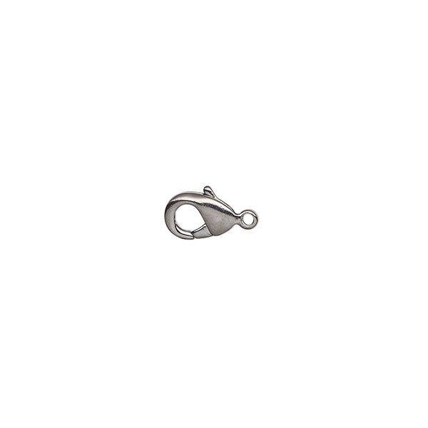 Clasp, lobster claw, gunmetal-plated brass, 7x5mm. Sold per pkg of 10. image number 0