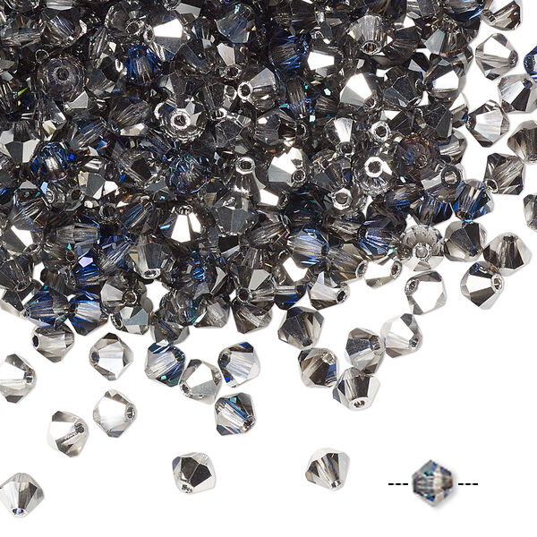 Bead 720pk crystal heliotrope, Preciosa Czech crystal 4mm bicone image number 0
