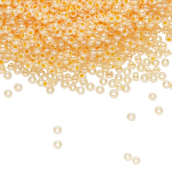 Seed bead, TOHO BEADS®, glass, pkg/7.5g, #11 round, opaque ceylon apricot (TR-11-904). image number 0