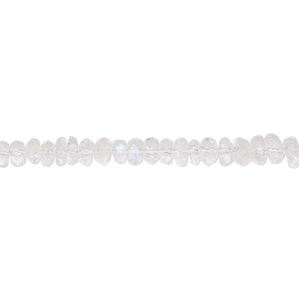 Rainbow moonstone 1pkg1, hand-cut faceted rondelle bead natural 8 inch graduated 3x1mm-4x3mm image number 0