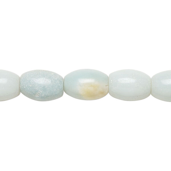 Amazonite 1pkg1, barrel bead natural 15 inch 11x8mm-12x9mm image number 0