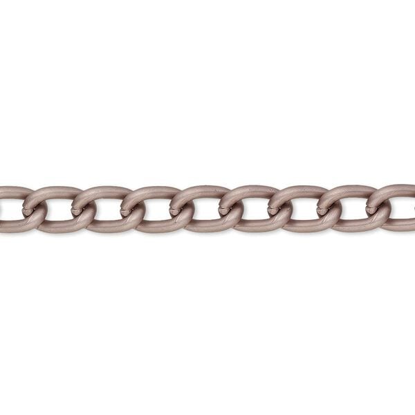 Chain, anodized aluminum, antique copper, 5mm curb. Sold per pkg of 25 feet. image number 0