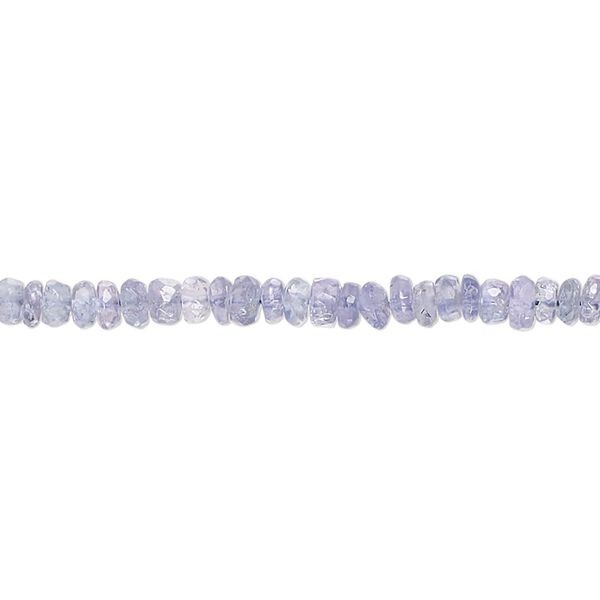 Tanzanite 1pkg1, hand-cut faceted rondelle bead 14 inch 4x1mm-4x3mm image number 0