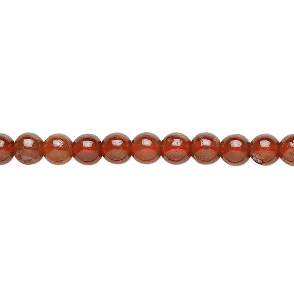 Spessartite garnet 1pkg1, round bead natural 15.5-16 inch 5-6mm image number 0
