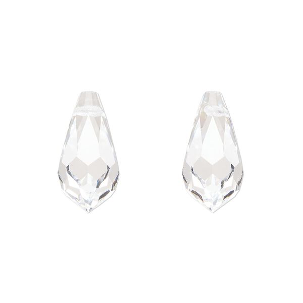Briolette 144pk crystal, Preciosa Czech crystal 18x9mm pendant drop image number 0