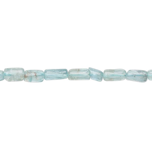 Apatite 1pkg1, hand-cut tube bead natural 13 inch 6x3mm-9x4mm image number 0
