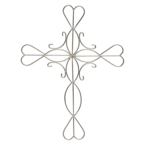 Wire frame, steel, 11 x 8-1/2 inch cross. Sold individually. image number 0