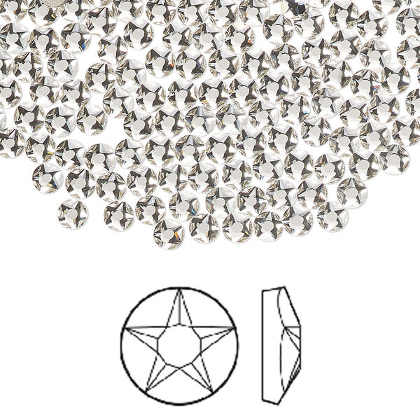Flat back 1440pk crystal foil back, Swarovski® 3-3.2mm round SS12 2100 image number 0