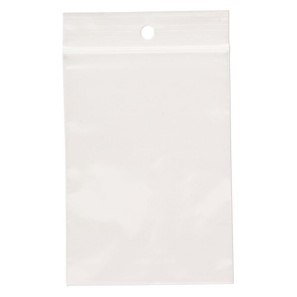 Bag, Tite-Lip™, plastic, clear, 3-3/4x2-3/4 inch top zip. Sold per pkg of 100. image number 1