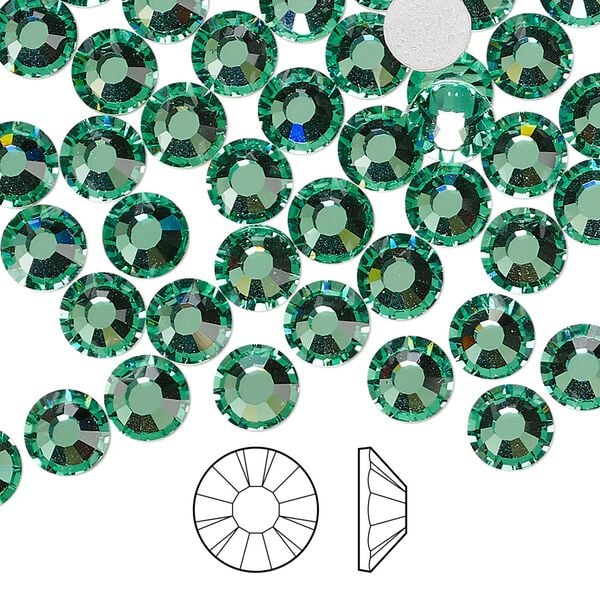 Flat back 288pk Caribbean Sea foil back, Preciosa MAXIMA Czech crystal hotfix rhinestone 6.3-6.5mm chaton rose round SS30 image number 0
