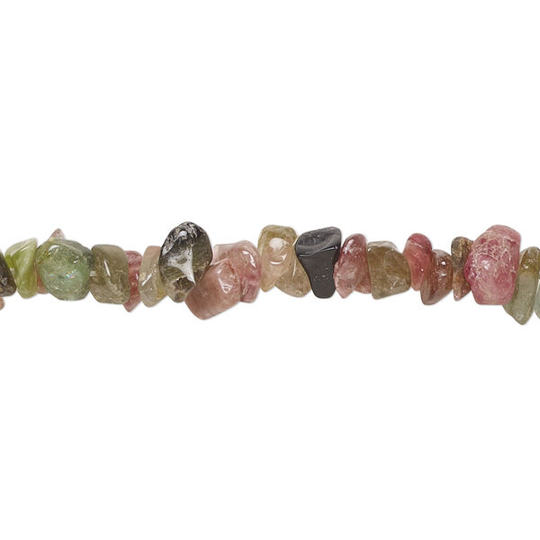 Multi-tourmaline 1pkg1, hand-cut chip bead natural 13 inch small image number 0