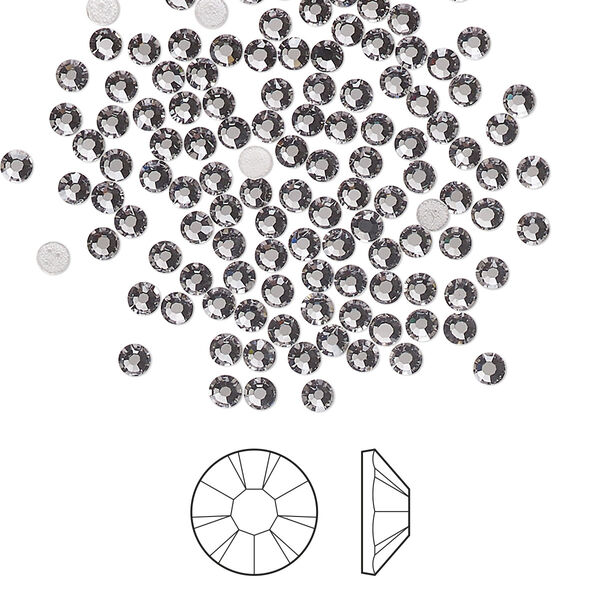 Flat back 1pkg1440, lilac ash foil back Preciosa MAXIMA Czech crystal hotfix rhinestone, 2.3-2.5mm chaton rose round SS8 image number 0