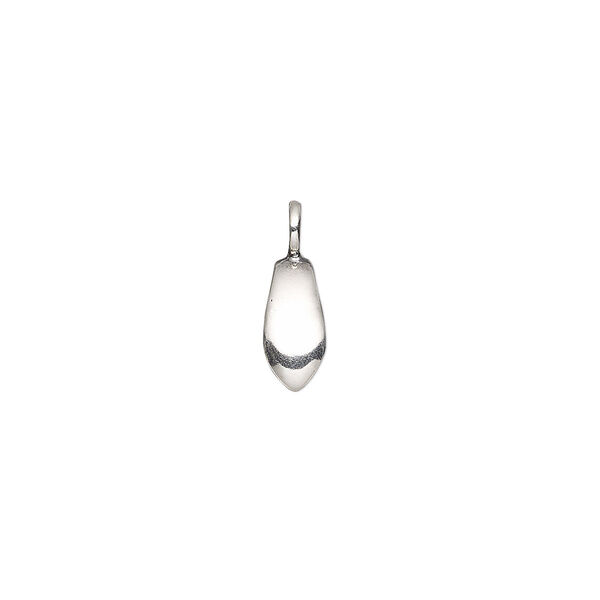Bail, ice-pick, antique silver-plated brass, 10x4mm plain teardrop, 7mm grip length. Sold individually. image number 0