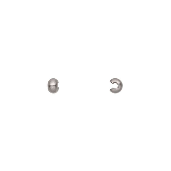 Crimp cover, stainless steel, 3mm round. Sold per pkg of 500. image number 0