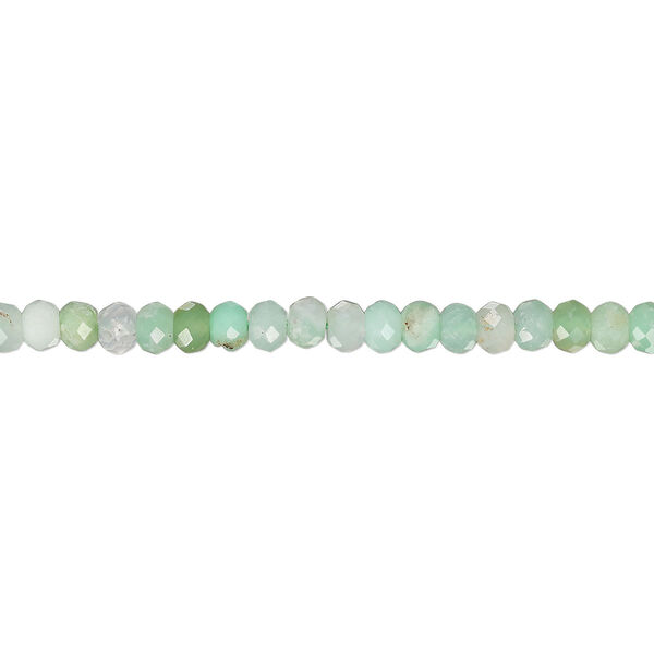 Chrysoprase 1pkg1, faceted rondelle bead natural 15.5-16 inch 3x2mm-3.5x2.5mm image number 0