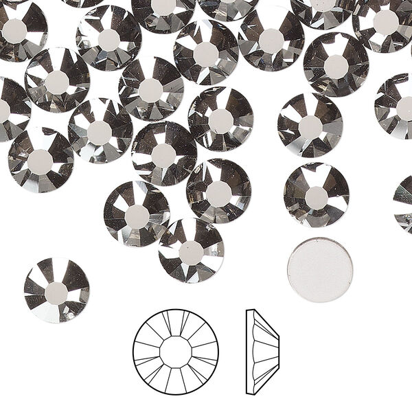 Flat back 144pk crystal Biarritz foil back, Preciosa MAXIMA Czech crystal rhinestone 7.069-7.272mm chaton rose round SS34 image number 0